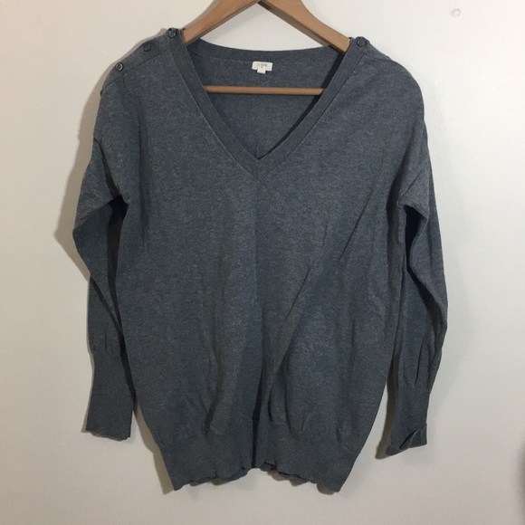 J. Crew Factory Sweaters - 3/$10 J. Crew Gray V-Neck Sweater - Small
